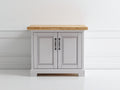 Credenza - Legno-Metallo - 110x45x85 cm - Bianco-Rovere naturale - Stile rustico moderno