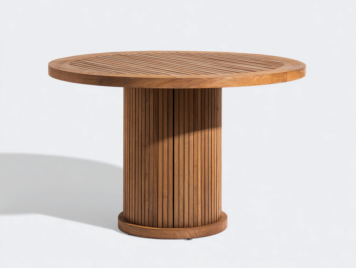 Tavolo da giardino - Legno di teak - 110 x 110 x 75 cm - Marrone teak - Stile contemporaneo