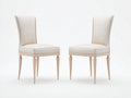 Sedia da pranzo - similpelle-legno - 58x60x95 cm - avorio - stile classico