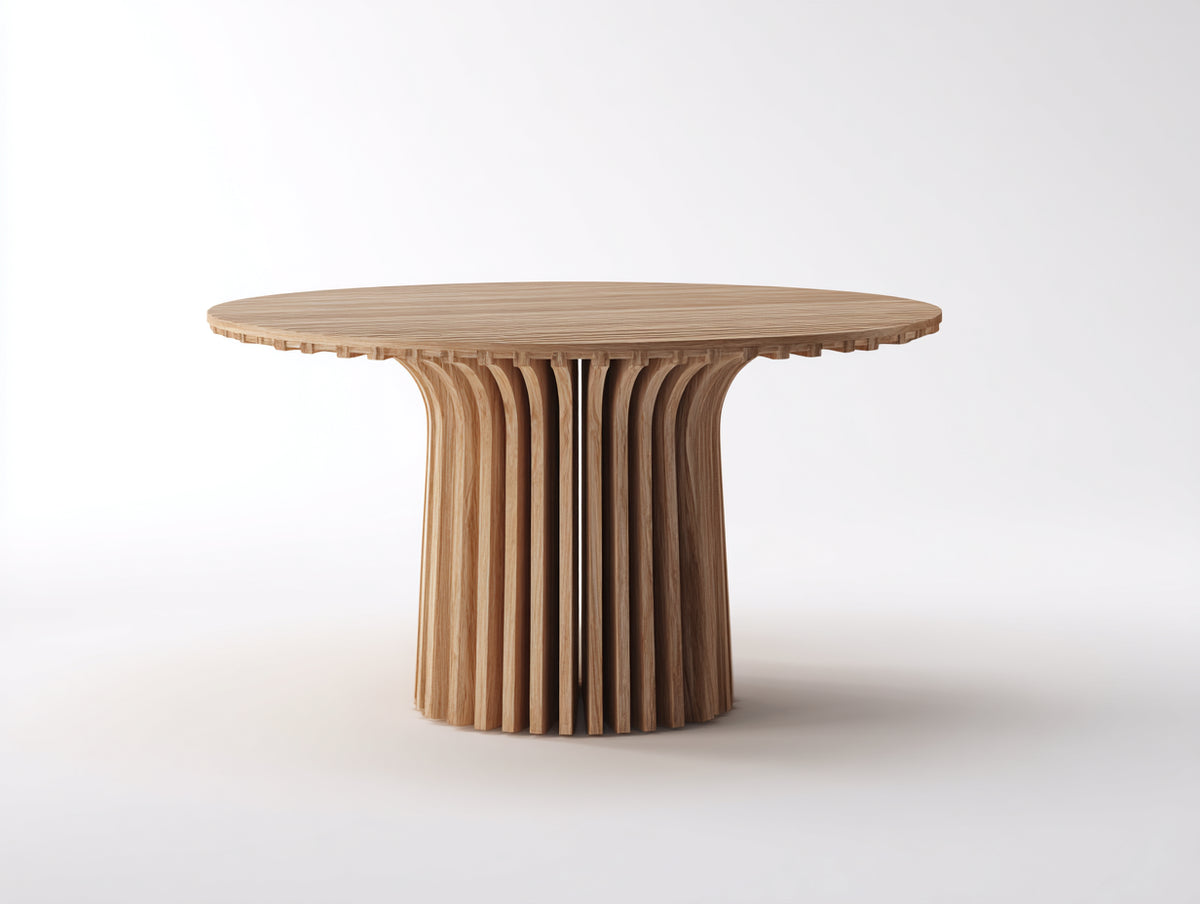 Tavolo da giardino - Legno di teak - 105 x 105 x 74 cm - Marrone sabbia - Stile minimalista