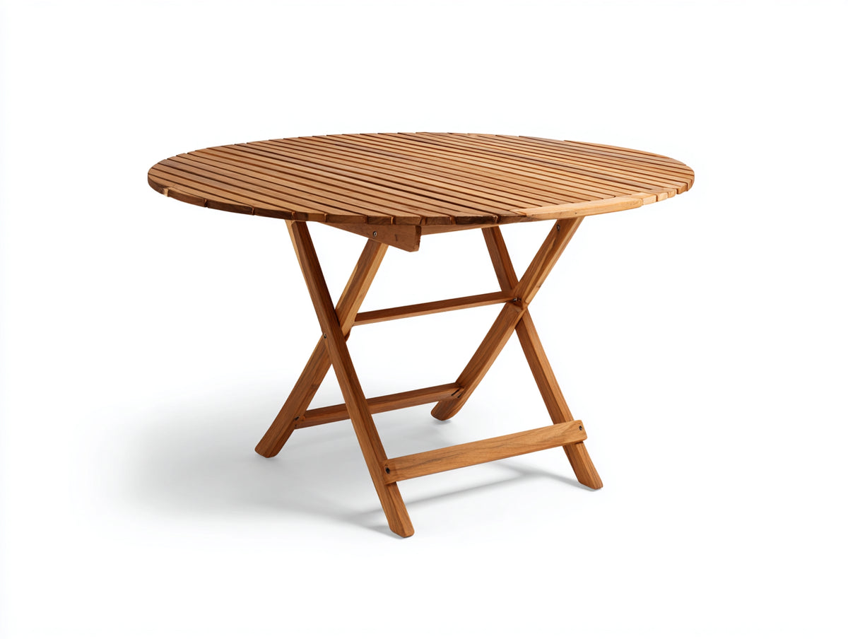 Tavolo da giardino - Legno di teak - 100 x 100 x 74 cm - Marrone naturale - Stile classico