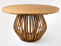 Tavolo da giardino - Legno di teak - 120 x 120 x 76 cm - Marrone dorato - Stile artigianale