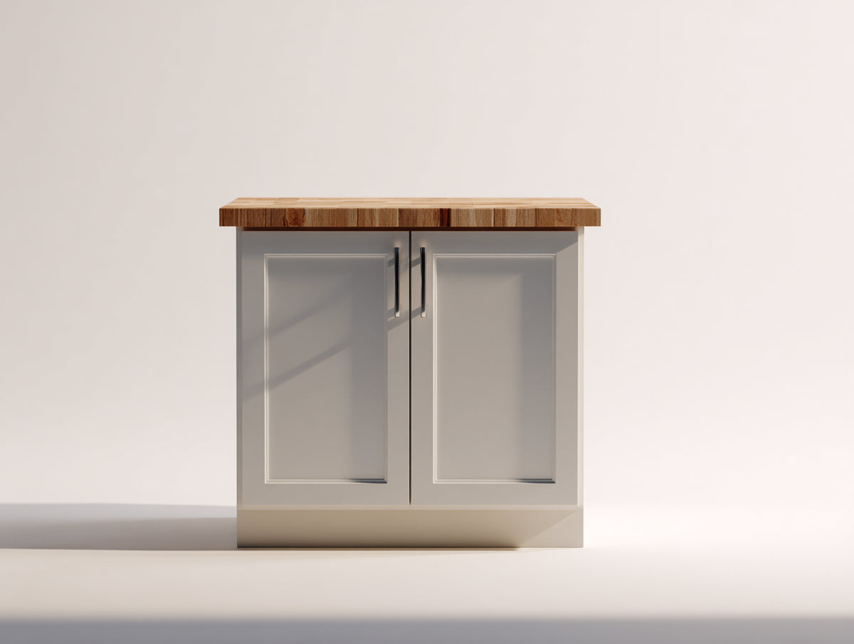 Credenza - Legno-Metallo - 120x45x90 cm - Bianco-Rovere naturale - Stile moderno classico